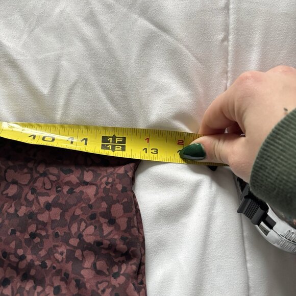 Athleta Tankini Top W/ High Waisted Bottoms Womens Size Small Floral Maroon Swim - Picture 3 of 12